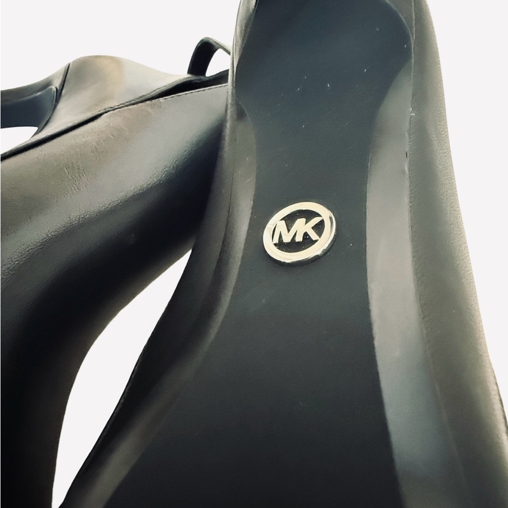 NWOT Michael Kors Black Lawson Open Toe Stiletto Heel Ankle Boots! Size 6! - Picture 11 of 12